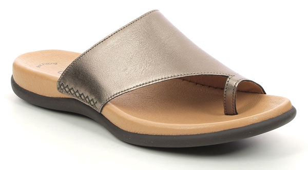 Gabor Lanzarote women's metallic toe post sandals