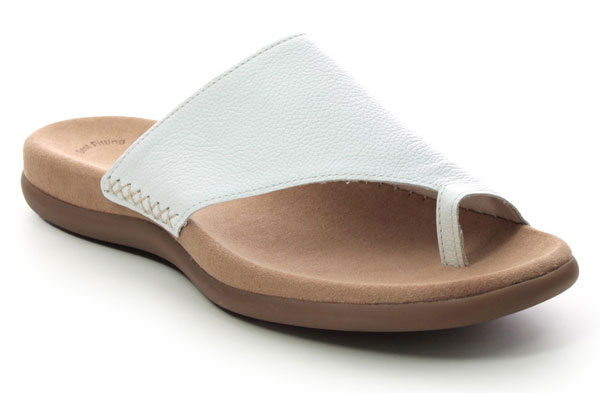 Gabor Lanzarote White Toe Post Sandals