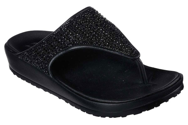 Skechers Cali Breeze Black Toe Post Sandals