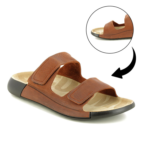 Ecco Cozmo women's velcro slide sandals for bunions