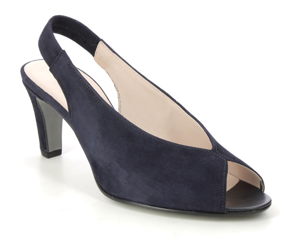 Gabor Eternity women's navy suede slingback shoes