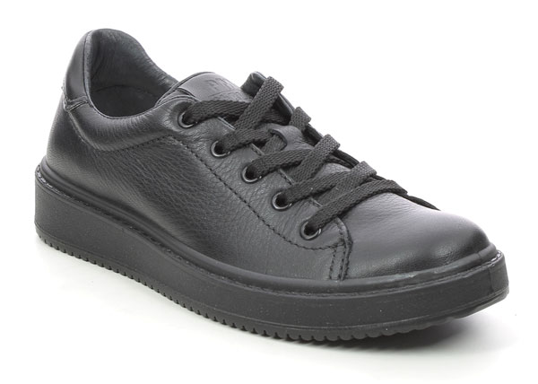 Primigi Luca Lace unisex school shoes in black leather