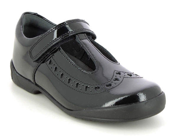 Start Rite Leapfrog Girls Black Patent School Shoes