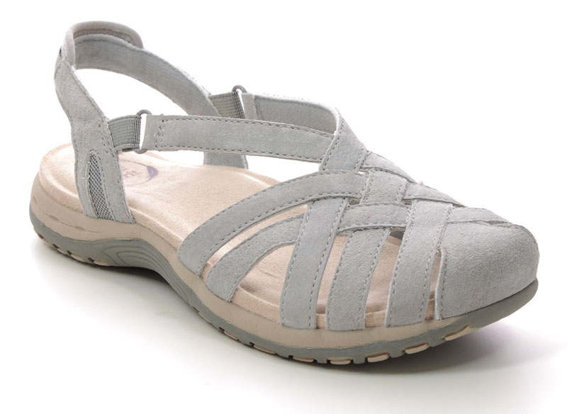 Earth Spirit Alexa women's light grey closed toe sandals for sweaty feet