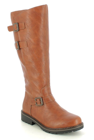 Remonte Indah Shearling Tan Knee High Boots