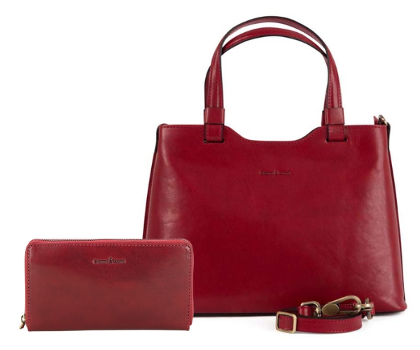 Gianni Conti Red Bag and Purse