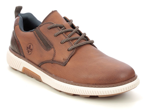 Rieker Tan Leather Casual Shoes for men