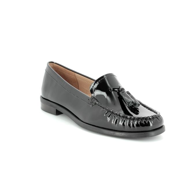 Begg Exclusive Donelta Black patent Womens loafers 16555-54