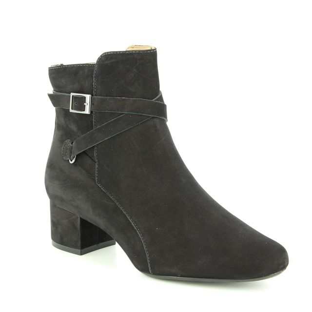 Begg Exclusive Eclipsed Black nubuck Womens ankle boots 11204-30