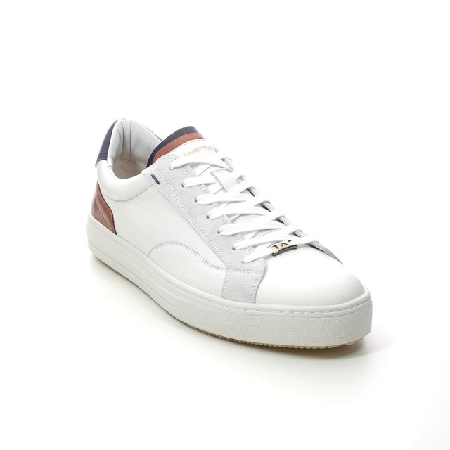 Ambitious Anopolis WHITE LEATHER Mens trainers 11218-1861