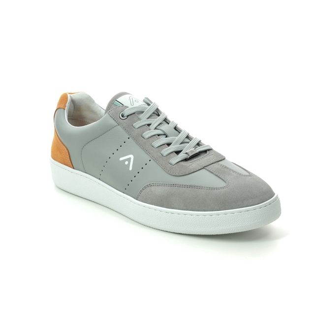 Ambitious Mower Grey leather Mens trainers 10377-1756AM
