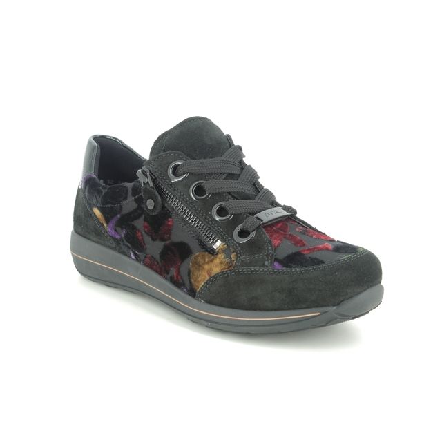 Ara Lacing Shoes - Black floral - 34587/29 OSAKA WIDE FIT