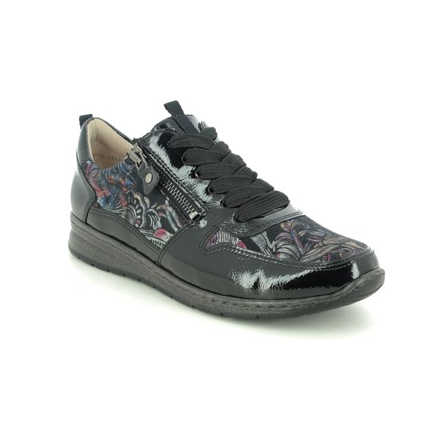 Ara Lacing Shoes - Black floral - 62422/70 SAPPORO WIDE