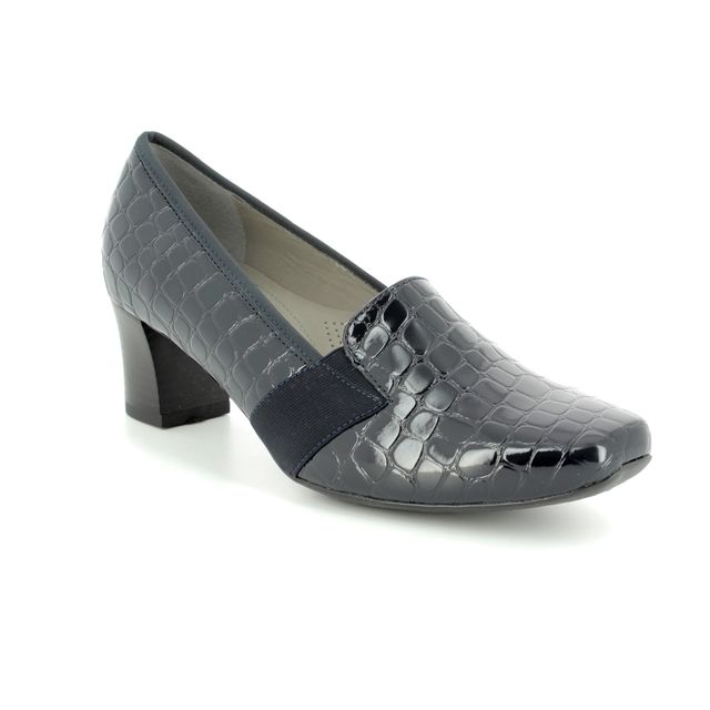 Ara Veronitab Navy croc Womens Court Shoes 41781-02