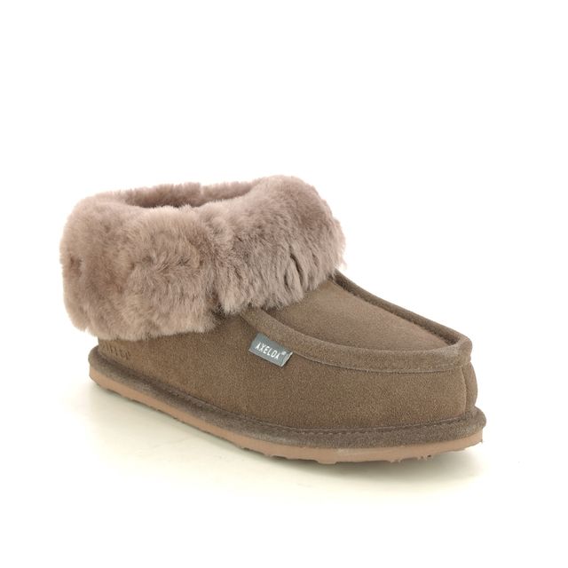 Begg Exclusive Copenhagen Taupe suede Womens slippers 40309-03