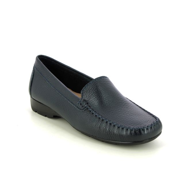 Begg Exclusive Loafers - Navy leather - 40539/72 SUNDAY WIDE FIT