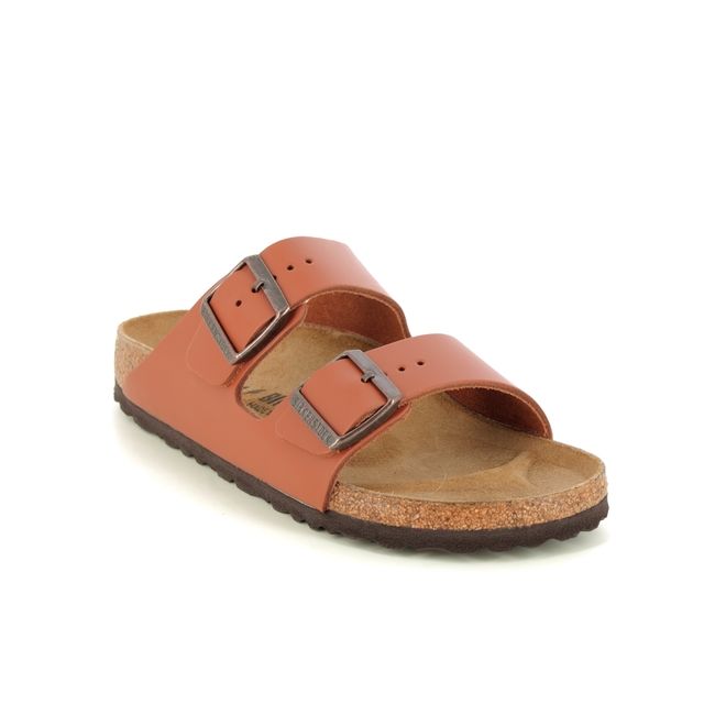 Birkenstock Arizona Ladies Tan Leather Womens Slide Sandals 101907511