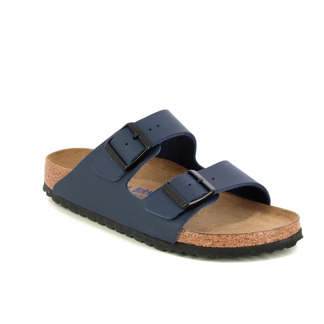 Birkenstock Arizona Soft Footbed Navy Womens Slide Sandals 5106370