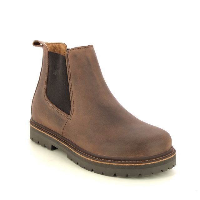 Birkenstock Stalon Regular Brown leather Womens Chelsea Boots 1017321