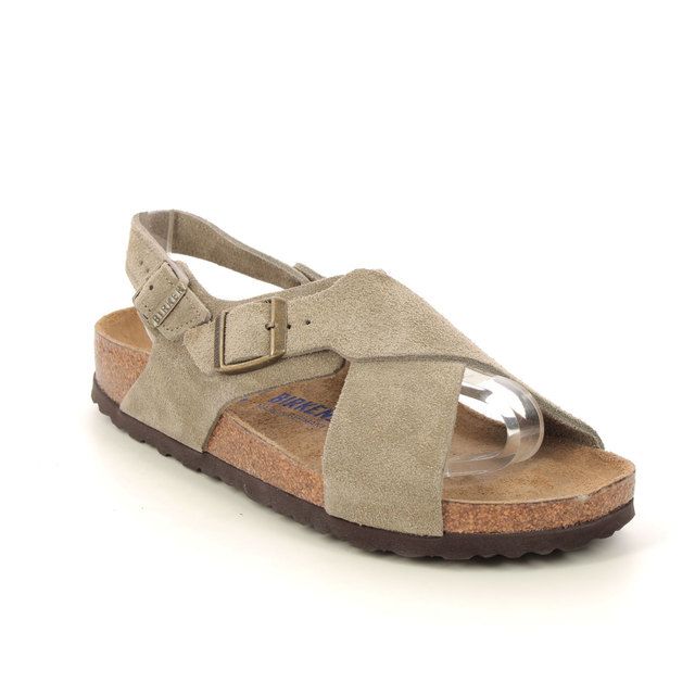 Birkenstock Tulum Soft Footbed Taupe suede Womens Comfortable Sandals 1024110