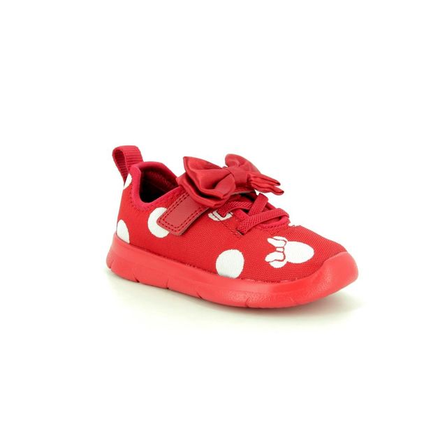 Clarks Ath Bow T Disney Red Kids toddler girls trainers 4241-16F