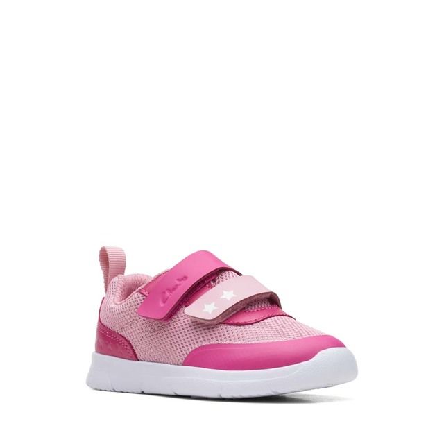 Clarks Ath Tone T Pink Kids toddler girls trainers 6729-87G