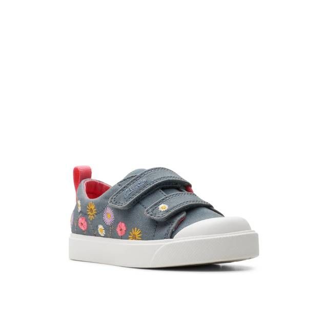 Clarks Toddler Girls Trainers - Blue - 767356F CITY BRIGHT T