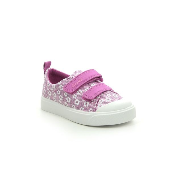 Clarks Toddler Girls Trainers - Pink - 490906F CITY BRIGHT T