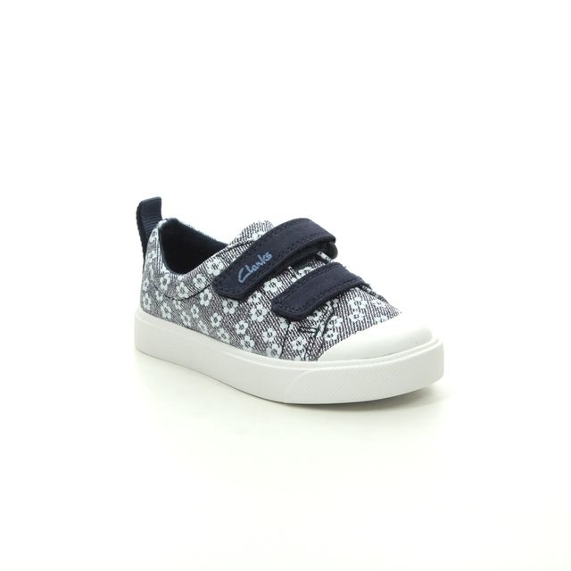 Clarks Toddler Girls Trainers - Navy - 490887G CITY BRIGHT T