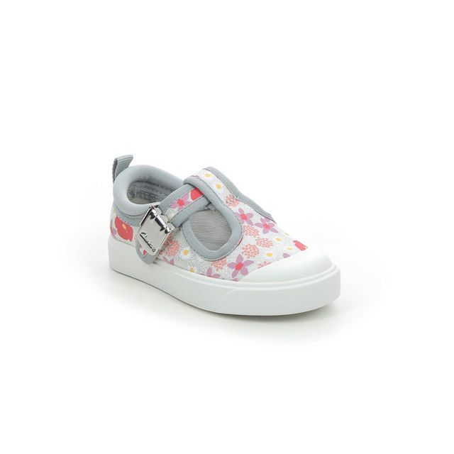 Clarks Toddler Girls Trainers - Silver - 570087G CITY DANCE T