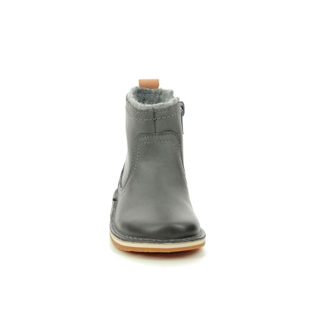 Visum regn Blinke Clarks Comet Frost F Fit Grey leather girls first and baby shoes