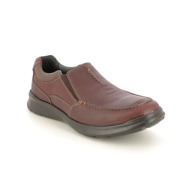 Clarks Comfort Shoes - Brown leather - 315668H COTRELL FREE