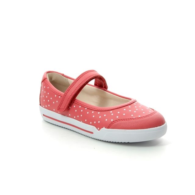 Clarks Girls School Shoes - Coral - 411566F EMERY HALO K