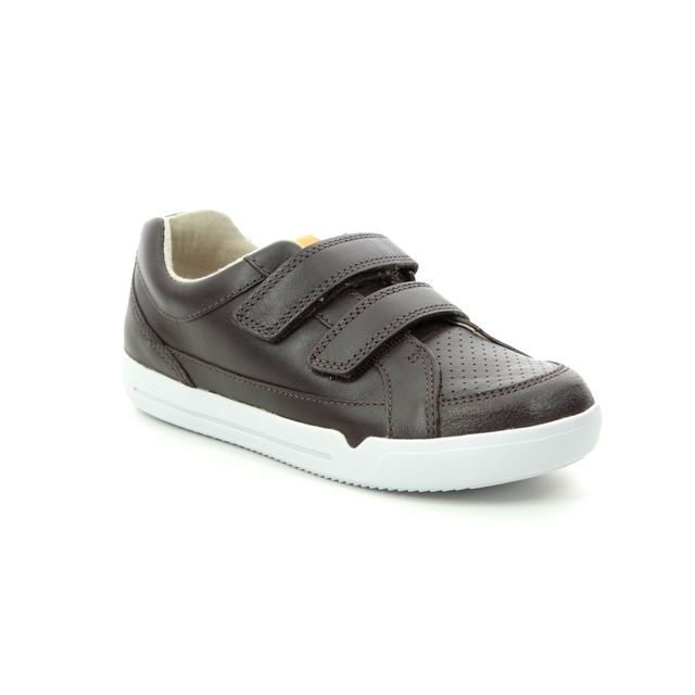 Clarks Emery Walk K Brown leather Kids Boys Shoes 4117-36F