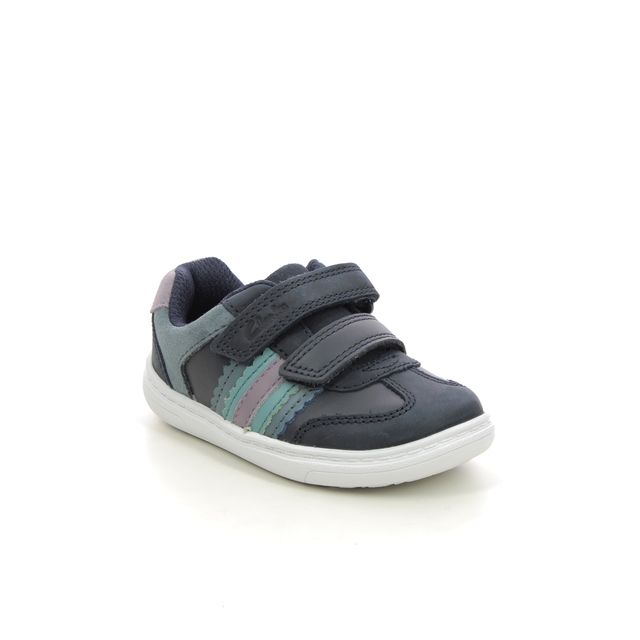 Clarks First Shoes - Navy Leather - 753956F FLASH BAND T