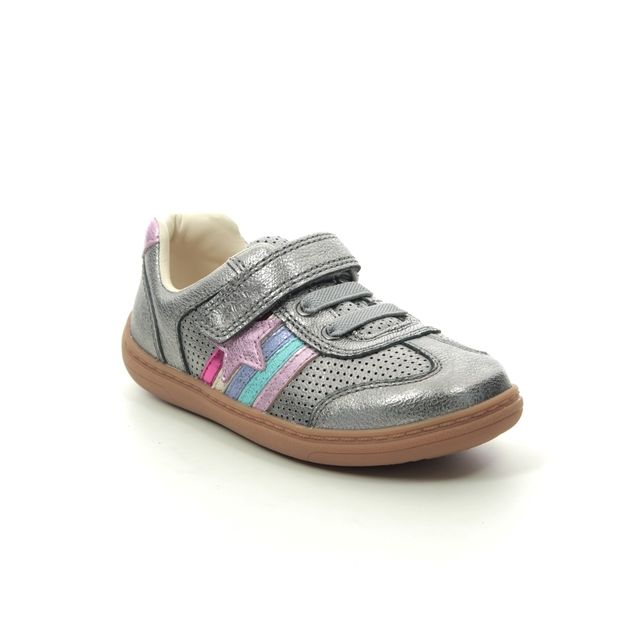 Clarks Flash Nine T Pewter Kids first shoes 5267-56F