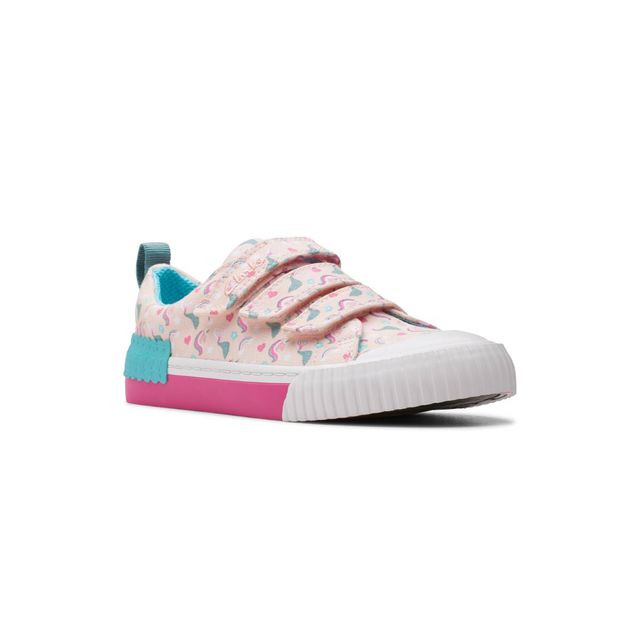 Clarks Toddler Girls Trainers - Pink - 764816F FOXING MYTH K