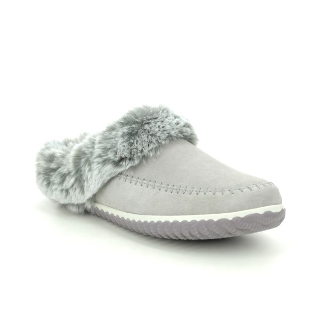 Clarks Home2 Soft Grey suede Womens slippers 5596-64D