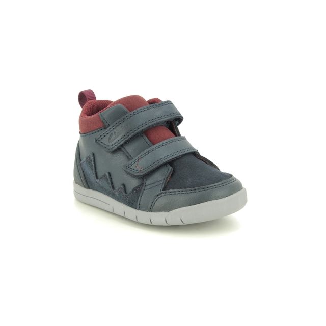 Clarks Infant Boys Boots - Navy Leather - 521887G REX PARK T
