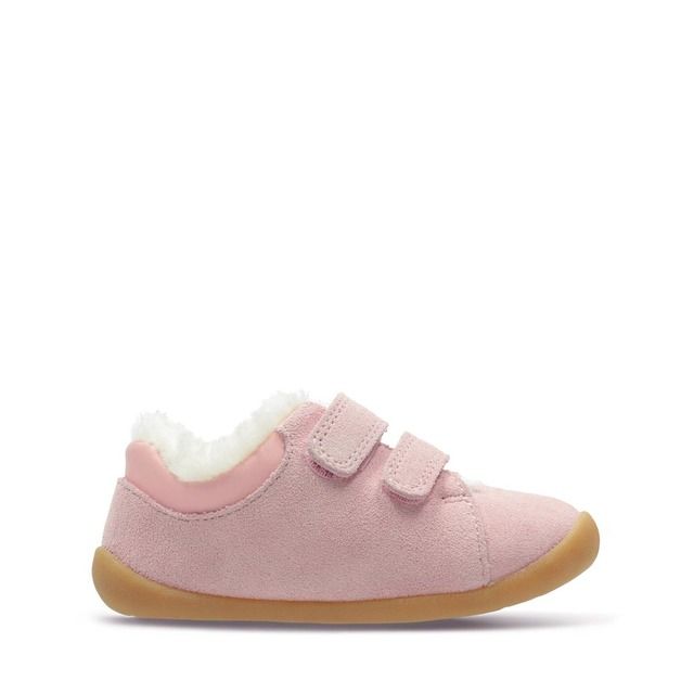 Clarks Roamer Craft T Pink suede Kids girls first and baby shoes 4345-97G