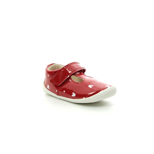 Clarks Girls First And Baby Shoes - Red patent - 422776F ROAMER POLKA T DISNEY