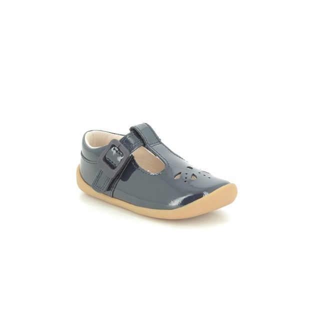 Clarks Roamer Star T Navy patent Kids girls first and baby shoes 4346-78H