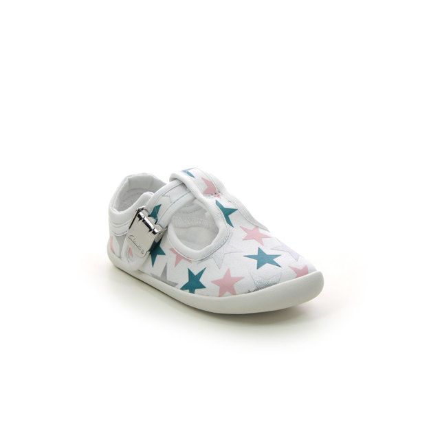 Clarks Roamer Sun T Cotton Kids girls first and baby shoes 6680-66F