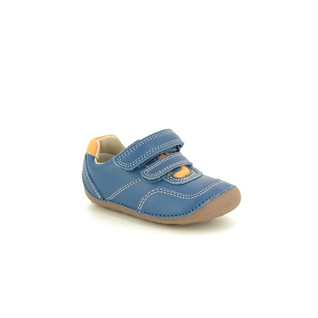 Clarks Boys First Shoes - BLUE LEATHER - 470066F TINY DUSK T