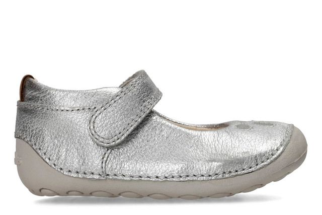 Clarks Tiny Eden Silver Kids girls first and baby shoes 3343-26F