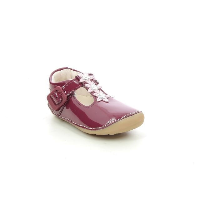 Clarks Girls First And Baby Shoes - Red patent - 624587G TINY FLOWER T