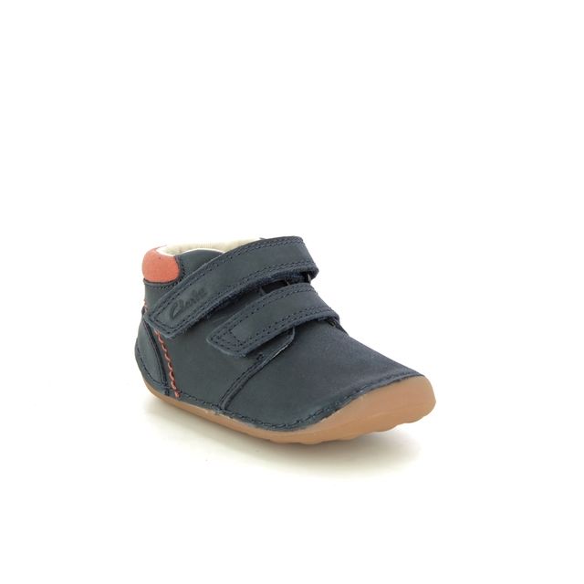 Clarks Boys First Shoes - Navy leather - 695787G TINY PLAY T