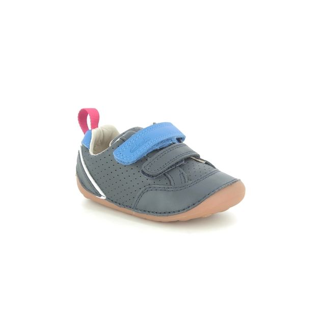 Clarks Boys First Shoes - Navy leather - 576297G TINY SKY T