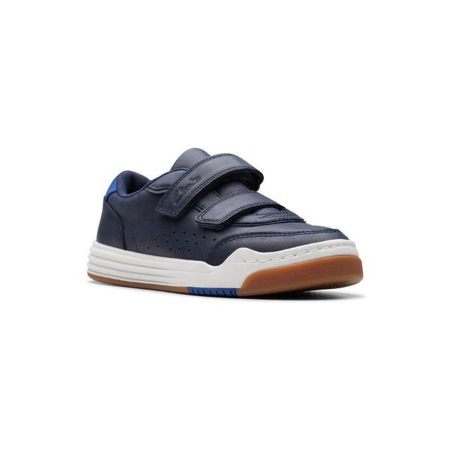 Clarks Boys Toddler Shoes - Navy Leather - 766607G URBAN SOLO K