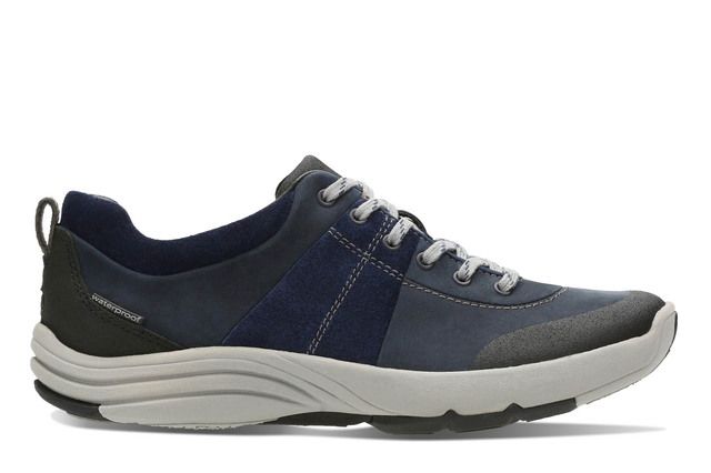 Clarks Wave Andes Navy Womens lacing shoes 2609-34D